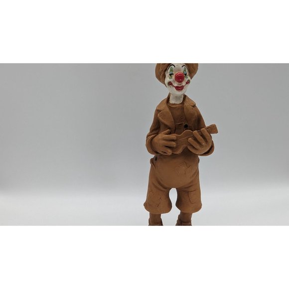 Vintage 1978 Andreoli Clown Poly-resin Figurine 10” Playing Guitar Circus Art - Picture 4 of 15